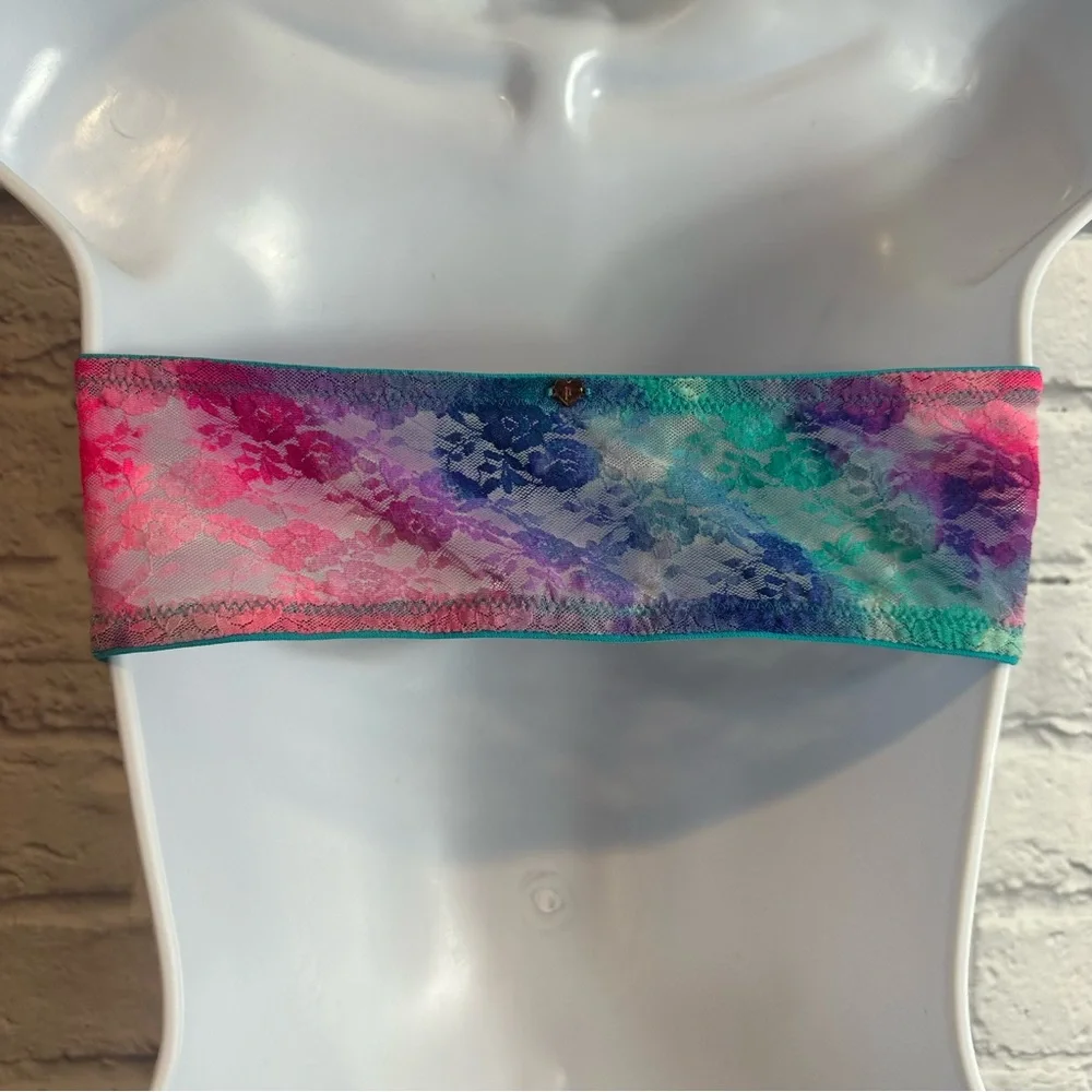 Victorias Secret PINK Rainbow Snow Cone Lace Bandeau Top Or Bra